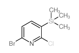 6-溴-2-氯-3-(三甲基甲硅烷基)吡啶结构式