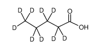 氘代正戊酸-d9结构式