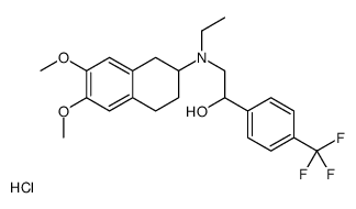2-[(6,7-dimethoxy-1,2,3,4-tetrahydronaphthalen-2-yl)-ethylamino]-1-[4-(trifluoromethyl)phenyl]ethanol,hydrochloride结构式
