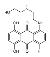 1-Fluoro-5,8-dihydroxy-4-[[2-[(2-hydroxyethyl)amino]ethyl]amino]-9,10-anthracenedione structure