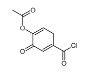 1,4-Cyclohexadiene-1-carbonyl chloride, 4-(acetyloxy)-3-oxo- (9CI)结构式