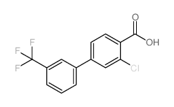2-氯-4-(3-三氟甲基苯基)苯甲酸结构式