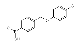 4-(4-氯苯氧基甲基)苯硼酸结构式