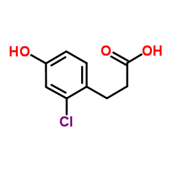 3-(2-Chloro-4-hydroxyphenyl)propionic acid结构式