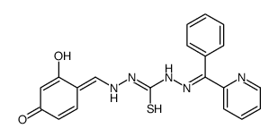 1-(phenyl-2-pyridyl)carbylidene-5-resorcylidenethiocarbohydrazone Structure