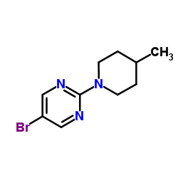 5-Bromo-2-(4-methyl-1-piperidinyl)pyrimidine structure