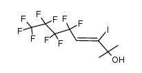 3-iodo-2-methyl-4-perfluorobutylbut-4-en-2-ol结构式