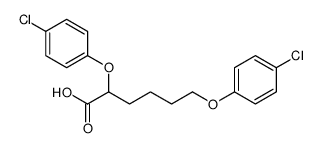 2,6-bis(4-chlorophenoxy)hexanoic acid Structure