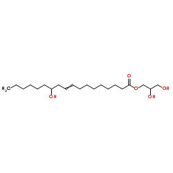 R-(Z)-12-羟基-9-十八烯酸1,2,3-丙三醇酯结构式