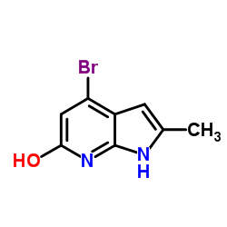 4-Bromo-2-methyl-1,7-dihydro-6H-pyrrolo[2,3-b]pyridin-6-one Structure