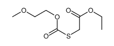 ethyl 2-(2-methoxyethoxycarbonylsulfanyl)acetate结构式