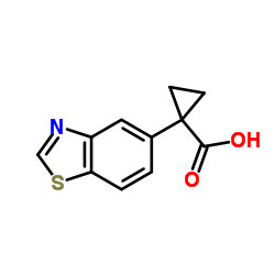 1-(1,3-Benzothiazol-5-yl)cyclopropanecarboxylic acid结构式