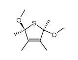 (2R,5S)-2,5-dimethoxy-2,3,4,5-tetramethyl-2,5-dihydrothiophene结构式