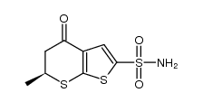 (6S)-5,6-dihydro-6-methyl-4H-thieno[2,3-b]thiopyran-4-one-2-sulfonamide结构式