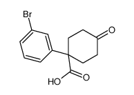 1-(3-bromophenyl)-4-oxocyclohexane-1-carboxylic acid Structure