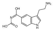 [3-(2-aminoethyl)-1H-indole-5-carbonyl]carbamic acid结构式