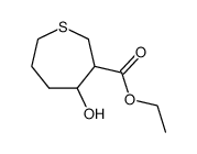 ethyl 4-hydroxythiepane-3-carboxylate结构式