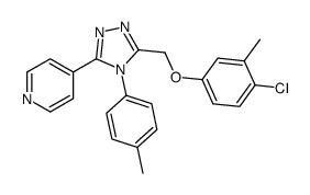 4-[5-[(4-chloro-3-methylphenoxy)methyl]-4-(4-methylphenyl)-1,2,4-triazol-3-yl]pyridine结构式