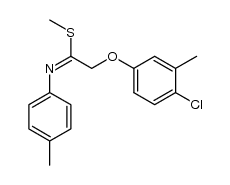 (E)-methyl 2-(4-chloro-3-methylphenoxy)-N-(p-tolyl)ethanimidothioate结构式
