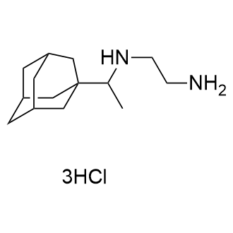 N1-(1-(((3R,5R,7R)-金刚烷-1-基)乙基)乙烷-1,2-二胺三盐酸盐结构式