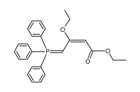 (E)-[2-ethoxy-3-(ethoxycarbonyl)-2-propenylidene]triphenylphosphorane Structure