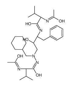 (2S)-2-acetamido-N-[(2S,3S)-4-[[[(2S)-2-acetamido-3-methylbutanoyl]amino]-(cyclohexylmethyl)amino]-3-hydroxy-1-phenylbutan-2-yl]-3-methylbutanamide结构式