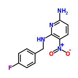 N2-(4-Fluorobenzyl)-3-nitro-2,6-pyridinediamine Structure