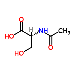 N-乙酰基-D-丝氨酸结构式