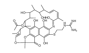3-(2-Guanidino-aethylmercapto)-rifamycin SV Structure