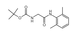 (+/-)-2-(tert-butoxycarbonyl)-amino-N-[(2,6-dimethyl)phenyl]acetamide结构式
