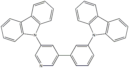9-(5-(3-(9H-咔唑-9-基)苯基)吡啶-3-基)-9H-咔唑结构式
