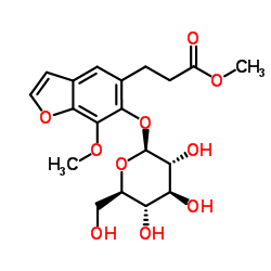 6-(β-D-吡喃葡萄糖基氧基)-7-甲氧基-5-苯并呋喃丙酸甲酯图片