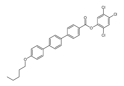 2,4,5-三氯苯基4-(戊基氧基)-[1,1:4,1-四苯基]-4-羧酸结构式