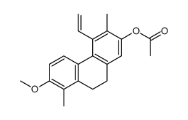 9,10-dihydro-7-methoxy-3,8-dimethyl-4-(2-propenyl)-2-phenanthrenol acetate结构式
