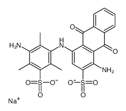 sodium,1-amino-4-(3-amino-2,4,6-trimethyl-5-sulfonatoanilino)-9,10-dioxoanthracene-2-sulfonate Structure