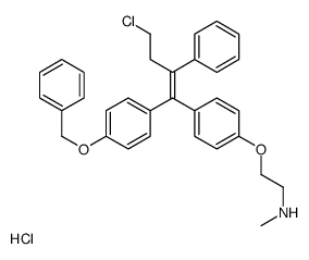 N-Desmethyl 4-Benzyloxy Toremifene Hydrochloride Structure