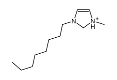 1-methyl-3-octyl-1,2-dihydroimidazol-1-ium结构式