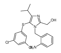 [1-[(2-aminophenyl)methyl]-5-(3,5-dichlorophenyl)sulfanyl-4-propan-2-ylimidazol-2-yl]methanol结构式