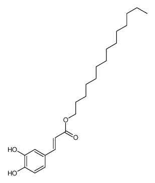 tetradecyl 3-(3,4-dihydroxyphenyl)prop-2-enoate结构式