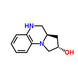 (2S,3aR)-(9CI)-1,2,3,3a,4,5-六氢吡咯并[1,2-a]喹噁啉-2-醇结构式