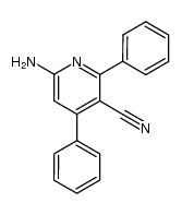 6-amino-3-cyano-2,4-diphenylpyridine Structure