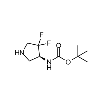 (S)-(4,4-二氟吡咯烷-3-基)氨基甲酸叔丁酯结构式
