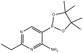 4-Amino-2-ethylpyrimidine-5-boronic acid pinacol ester Structure