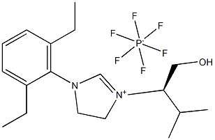 (S)-1-(2,6-二乙基苯基)-3-(1-羟基-3-甲基丁烷-2-基)-4,5-二氢-1H-咪唑-3-六氟磷酸铵(V)结构式