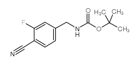4-氰基-3-氟苄基氨基甲酸叔丁酯结构式