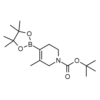 5-甲基-4-(4,4,5,5-四甲基-1,3,2-二噁硼烷-2-基)-3,6-二氢吡啶-1(2H)-羧酸叔丁酯结构式