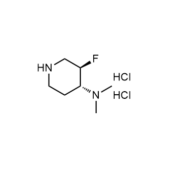 (3R,4R)-3-氟-N,N-二甲基哌啶-4-胺二盐酸盐结构式