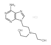 Ethanol,2,2'-[[2-(6-amino-9H-purin-9-yl)ethyl]imino]di-, dihydrochloride (8CI) Structure