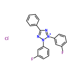 2,3-BIS(3-FLUOROPHENYL)-5-PHENYLTETRAZOLIUMCHLORIDE structure
