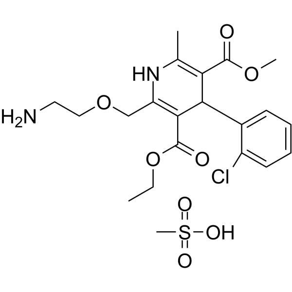 甲磺酸氨氯地平结构式